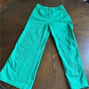 Entro Vibrant Green Wide Leg Pants